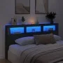 Cabecero de cama con luz LED negro 200x17x102 cm de vidaXL, Cabeceros y pies de cama - Ref: Foro24-839218, Precio: 102,51 €, ...