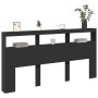 Cabecero de cama con luz LED negro 200x17x102 cm de vidaXL, Cabeceros y pies de cama - Ref: Foro24-839218, Precio: 103,94 €, ...
