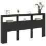 Cabecero de cama con luz LED negro 200x17x102 cm de vidaXL, Cabeceros y pies de cama - Ref: Foro24-839218, Precio: 102,51 €, ...