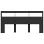 Cabecero de cama con luz LED negro 200x17x102 cm de vidaXL, Cabeceros y pies de cama - Ref: Foro24-839218, Precio: 103,94 €, ...