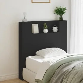 Bed headboard with LED light black 100x16.5x103.5 cm by vidaXL, Headboards and footboards - Ref: Foro24-839232, Price: 69,72 ...