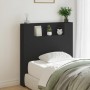 Cabecero de cama con luz LED negro 100x16,5x103,5 cm de vidaXL, Cabeceros y pies de cama - Ref: Foro24-839232, Precio: 70,47 ...