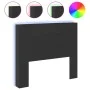 Cabecero de cama con luz LED negro 120x16,5x103,5 cm de vidaXL, Cabeceros y pies de cama - Ref: Foro24-839239, Precio: 79,44 ...