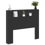 Cabecero de cama con luz LED negro 120x16,5x103,5 cm de vidaXL, Cabeceros y pies de cama - Ref: Foro24-839239, Precio: 80,65 ...