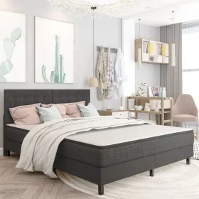 Cabecero copetudo de tela gris oscuro 160x200 cm de vidaXL, Cabeceros y pies de cama - Ref: Foro24-287473, Precio: 110,34 €, ...