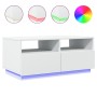 Mesa de centro con luces LED blanco 90x49x40 cm de vidaXL, Mesas de centro - Ref: Foro24-839833, Precio: 83,47 €, Descuento: %