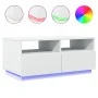 Mesa de centro con luces LED blanco 90x49x40 cm de vidaXL, Mesas de centro - Ref: Foro24-839833, Precio: 89,73 €, Descuento: %