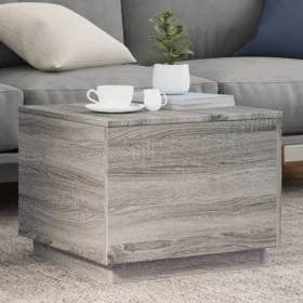 Mesa de centro con luces LED gris Sonoma 50x50x40 cm de vidaXL, Mesas de centro - Ref: Foro24-839873, Precio: 57,86 €, Descue...