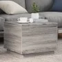 Mesa de centro con luces LED gris Sonoma 50x50x40 cm de vidaXL, Mesas de centro - Ref: Foro24-839873, Precio: 57,86 €, Descue...