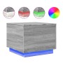 Mesa de centro con luces LED gris Sonoma 50x50x40 cm de vidaXL, Mesas de centro - Ref: Foro24-839873, Precio: 58,73 €, Descue...
