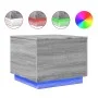 Mesa de centro con luces LED gris Sonoma 50x50x40 cm de vidaXL, Mesas de centro - Ref: Foro24-839873, Precio: 57,86 €, Descue...