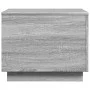 Mesa de centro con luces LED gris Sonoma 50x50x40 cm de vidaXL, Mesas de centro - Ref: Foro24-839873, Precio: 57,86 €, Descue...