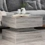 LED-Couchtisch in Sonoma-Grau mit den Maßen 50x50x40 cm. von vidaXL, Couchtisch - Ref: Foro24-839859, Preis: 86,42 €, Rabatt: %