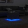 Mesa de centro con luces LED gris hormigón 50x50x40 cm de vidaXL, Mesas de centro - Ref: Foro24-839871, Precio: 46,51 €, Desc...