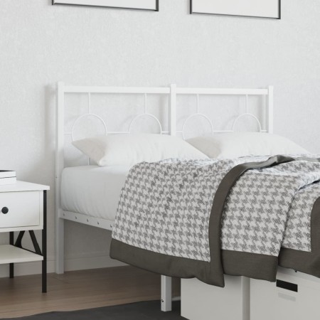 Cabecero de metal blanco 120 cm de vidaXL, Cabeceros y pies de cama - Ref: Foro24-376306, Precio: 41,48 €, Descuento: %