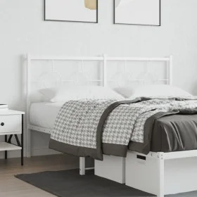 White metal headboard 160 cm by vidaXL, Headboards and footboards - Ref: Foro24-376310, Price: 40,50 €, Discount: %