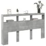 Cabecero de cama con luz LED gris hormigón 180x17x102 cm de vidaXL, Cabeceros y pies de cama - Ref: Foro24-839213, Precio: 96...
