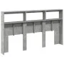 Cabecero de cama con luz LED gris hormigón 180x17x102 cm de vidaXL, Cabeceros y pies de cama - Ref: Foro24-839213, Precio: 96...