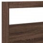 Cabecero de cama con luz LED marrón roble 220x17x102 cm de vidaXL, Cabeceros y pies de cama - Ref: Foro24-839230, Precio: 114...