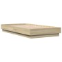 Estructura de cama madera de ingeniería roble Sonoma 75x190 cm de vidaXL, Camas y somieres - Ref: Foro24-839639, Precio: 70,4...