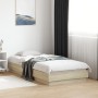 Estructura de cama madera de ingeniería roble Sonoma 75x190 cm de vidaXL, Camas y somieres - Ref: Foro24-839639, Precio: 70,4...