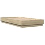 Estructura de cama madera de ingeniería roble Sonoma 75x190 cm de vidaXL, Camas y somieres - Ref: Foro24-839639, Precio: 70,4...