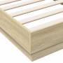 Estructura de cama madera de ingeniería roble Sonoma 75x190 cm de vidaXL, Camas y somieres - Ref: Foro24-839639, Precio: 70,4...