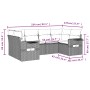 Set de muebles de jardín 6 pzas y cojines ratán sintético gris en Conjuntos de jardín | Comprar online en Foru.es