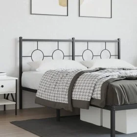 Black metal headboard 150 cm by vidaXL, Headboards and footboards - Ref: Foro24-376260, Price: 43,97 €, Discount: %