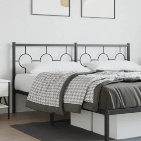 Cabecero de metal negro 180 cm de vidaXL, Cabeceros y pies de cama - Ref: Foro24-376262, Precio: 47,08 €, Descuento: %