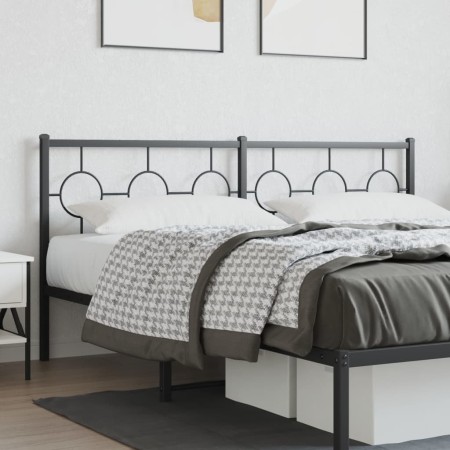 Cabecero de metal negro 180 cm de vidaXL, Cabeceros y pies de cama - Ref: Foro24-376262, Precio: 47,75 €, Descuento: %