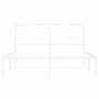 Estructura de cama con cabecero metal blanca 140x200 cm de vidaXL, Camas y somieres - Ref: Foro24-376276, Precio: 103,66 €, D...