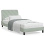 Estructura cama con luces LED terciopelo gris claro 80x200 cm de vidaXL, Camas y somieres - Ref: Foro24-3213819, Precio: 149,...
