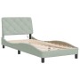 Estructura cama con luces LED terciopelo gris claro 80x200 cm de vidaXL, Camas y somieres - Ref: Foro24-3213819, Precio: 149,...
