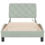 Estructura cama con luces LED terciopelo gris claro 80x200 cm de vidaXL, Camas y somieres - Ref: Foro24-3213819, Precio: 149,...