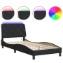 Estructura de cama con luces LED de terciopelo negro 90x190 cm de vidaXL, Camas y somieres - Ref: Foro24-3213827, Precio: 142...