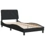 Estructura de cama con luces LED de terciopelo negro 90x190 cm de vidaXL, Camas y somieres - Ref: Foro24-3213827, Precio: 142...