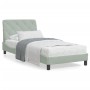Estructura cama con luces LED terciopelo gris claro 90x200 cm de vidaXL, Camas y somieres - Ref: Foro24-3213831, Precio: 146,...