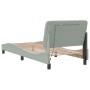 Estructura cama con luces LED terciopelo gris claro 90x200 cm de vidaXL, Camas y somieres - Ref: Foro24-3213831, Precio: 146,...