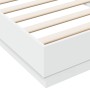 Estructura de cama madera de ingeniería blanca 100x200 cm de vidaXL, Camas y somieres - Ref: Foro24-839595, Precio: 89,21 €, ...