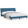 Estructura de cama con luces LED terciopelo azul 160x200 cm de vidaXL, Camas y somieres - Ref: Foro24-3213865, Precio: 266,70...