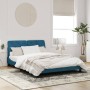 Estructura de cama con luces LED terciopelo azul 160x200 cm de vidaXL, Camas y somieres - Ref: Foro24-3213865, Precio: 266,70...