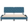 Estructura de cama con luces LED terciopelo azul 160x200 cm de vidaXL, Camas y somieres - Ref: Foro24-3213865, Precio: 266,70...
