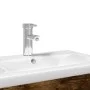 Mueble de baño con lavabo integrado roble ahumado de vidaXL, Tocadores de baño - Ref: Foro24-3278773, Precio: 187,32 €, Descu...