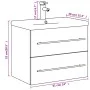 Mueble de baño con lavabo integrado roble ahumado de vidaXL, Tocadores de baño - Ref: Foro24-3278773, Precio: 187,32 €, Descu...