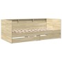 Tumbona con cajones madera ingeniería roble Sonoma 90x200 cm de vidaXL, Camas y somieres - Ref: Foro24-3280848, Precio: 193,2...