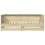Tumbona con cajones madera ingeniería roble Sonoma 90x200 cm de vidaXL, Camas y somieres - Ref: Foro24-3280848, Precio: 193,2...
