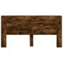 Cabecero de cama con LED roble ahumado 200x16,5x103,5 cm de vidaXL, Cabeceros y pies de cama - Ref: Foro24-839270, Precio: 10...