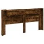 Cabecero de cama con LED roble ahumado 200x16,5x103,5 cm de vidaXL, Cabeceros y pies de cama - Ref: Foro24-839270, Precio: 10...