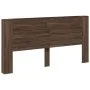 Cabecero de cama con LED marrón roble 200x16,5x103,5 cm de vidaXL, Cabeceros y pies de cama - Ref: Foro24-839272, Precio: 108...